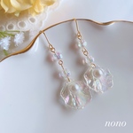 オーロラ花びら♪パール小ぶりピアス(イヤリング)/サージカルステンレス nonoacs