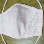 ワイヤー入り冷感マスク*接触冷感*麻*女性用ピンク