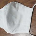 ワイヤー入り冷感マスク*接触冷感*麻*大きめ白