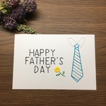 《再販》父の日メッセージカード　ネクタイ【紙刺繍】