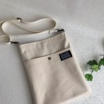 生成りの帆布 サコッシュ（ポシェット）メンズ
