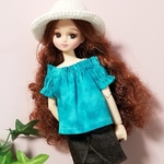 オフショルトップス・リカちゃんブライスの洋服(グラデーション柄)