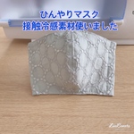 [送料無料]  ひんやりマスク　サークルレース　ミントグリーン