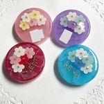  選べる4種類♪名前入り☆レースflowerブーケゼリーケーキのブローチ