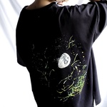 手描き　蛍火 ディープスリットチュニックT　