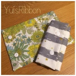 送料込☆エルゴよだれカバー 花柄×ボーダー