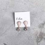 しずく型ビジューイヤリング