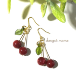 400円☆真っ赤なさくらんぼのピアス/イヤリング