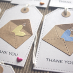 ハートが可愛いthank youのタグ　12枚セット