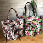 ☆kp1016様専用ページ☆トートバッグ＆巾着（猫大集合）茶系、ピンク系