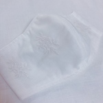 New♡レースのガーゼマスク　ホワイト　024