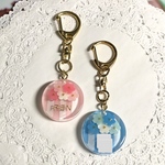再販☆選べる2種類！クリアflowerブーケケーキキーホルダー