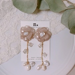 2way♡つぶつぶとストック風お花ピアス/イヤリング No.123
