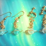 星くずと土星のピアス／イヤリング