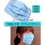 【夏マスク】接触冷感の涼しげプリーツマスク（ライトデニム）