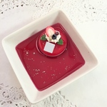 再販✖︎4☆名前入り！トリプルベリーケーキのアクセサリートレイ