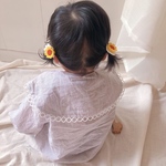 つまみ細工 髪飾り ひまわり ヘアゴム