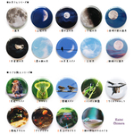 ★2個セット★月と空と生き物缶バッジ