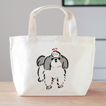 シーズー　リボン結び　ミニバッグ　ランチバッグ（トートバッグ）犬