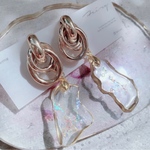 アゲートスライス2wayearring