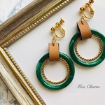 green✳︎camel／ネジバネイヤリング