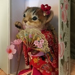 arisa様ご予約品 着物を来た招き猫