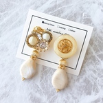 【ピアス】vintage button accessory