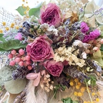 ♪ドライブーケ♪ ドライフラワー ブーケ スワッグ 薔薇 ピンク ギフト