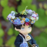 小人の花冠（あじさい入り）　オビツ11サイズ　布花