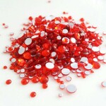 高品質 ラインストーン 赤 サイズミックス2-5mm