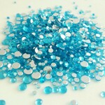 高品質 ラインストーン 水色 サイズミックス2-5mm