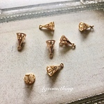 24金メッキ✨　サーカス　三角　ビーズキャップ　芯あり　6個入り