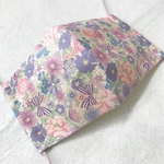 洗って使える花柄マスク