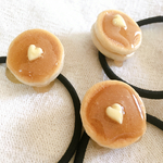 本物シリーズ！ハートのバターのパンケーキヘアゴム♡
