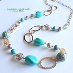 ◆ANTIQUE LONG  NECKLACES◆ターコイズ