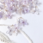【特別価格】再販！本物の紫陽花を使用したフープピアス／イヤリング