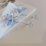 新作[揺れる水色の集合体]ペアピアス