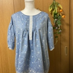 ブルーダンガリー刺繍チュニック