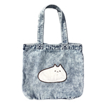 送料込み価格【デニムトートバッグ-ボアみーこ】