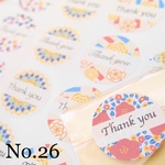 No.26 和柄レトロ　ありがとうシール　サンキューシール