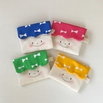お顔ともこもこリボン♪移動ポケット　名入れ無料