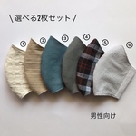 男性向けオーダー立体マスク 2枚セット 