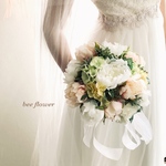 ナチュラルピオニーのブーケ〜feminine bouquet〜『送料無料』