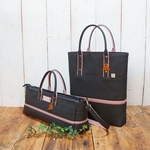 【ha様専用】№1235,1236　倉敷帆布フルートバッグ＆A4縦型トート＊チャコール×スモーキーコーラル