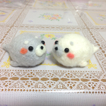 仲良しアザラシさんセット☆羊毛フェルト