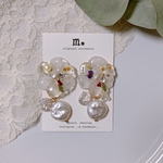 ꫛꫀꪝ♥2way♡つぶつぶとビオラ風お花ピアス/イヤリングNo.125