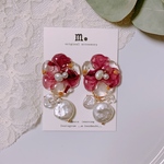 ことり様専用♥  ꫛꫀꪝ♥2way♡つぶつぶとビオラ風お花ピアス/イヤリングNo.126
