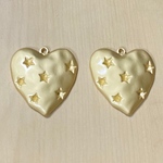 ●30㎜● SMOOTH MATTE GOLD HEART CHARM