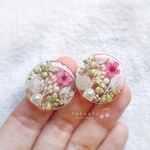 花たっぷりの耳飾り＊clear / ○25mm