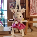 sale品中！コットン仕立てのうさぎちゃんキーホルダー♪